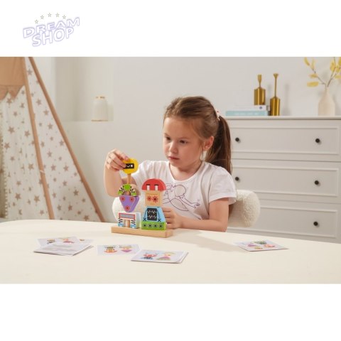 VIGA Układanka Piramidka Roboty + Wzory 8 el. VIGA Układanka Piramidka Roboty + Wzory 8 el.
