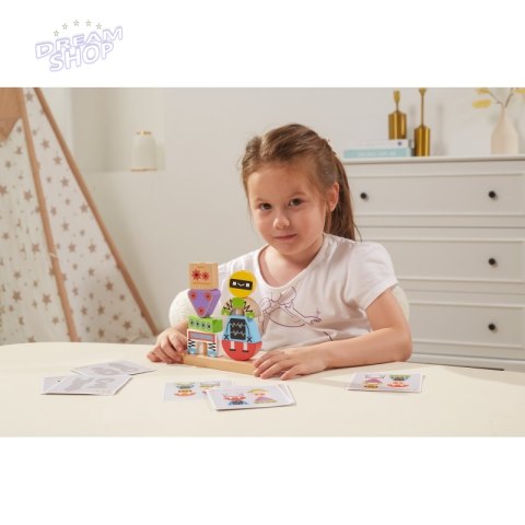 VIGA Układanka Piramidka Roboty + Wzory 8 el. VIGA Układanka Piramidka Roboty + Wzory 8 el.