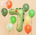 Balon foliowy urodzinowy cyfra "7" - Krokodyl 56x85 cm