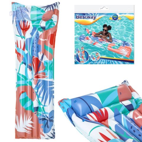 Bestway Kolorowy dmuchany Materac do wody plażowy 183 x 69cm 44033 Bestway Kolorowy dmuchany Materac do wody plażowy 183 x 69cm 44033