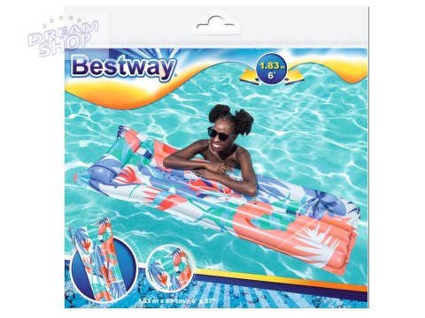 Bestway Kolorowy dmuchany Materac do wody plażowy 183 x 69cm 44033 Bestway Kolorowy dmuchany Materac do wody plażowy 183 x 69cm 44033