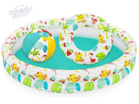 Bestway SET Basen piłka kółko brodzik 122cm 51124 Bestway SET Basen piłka kółko brodzik 122cm 51124