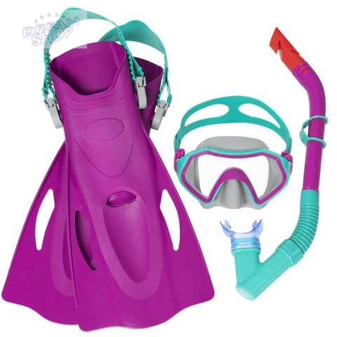 Bestway Zestaw do snorkelingu Maska z rurką i płetwami RÓŻOWY 7+ 25046 Bestway Zestaw do snorkelingu Maska z rurką i płetwami RÓŻOWY 7+ 25046