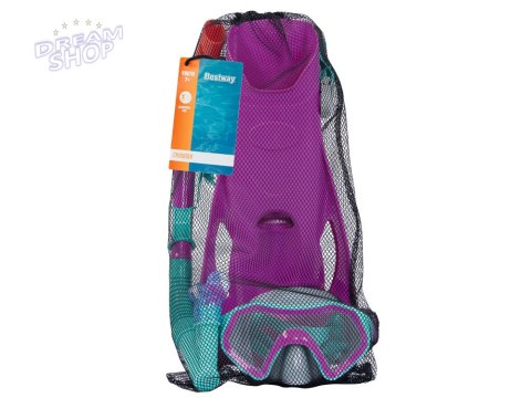 Bestway Zestaw do snorkelingu Maska z rurką i płetwami RÓŻOWY 7+ 25046 Bestway Zestaw do snorkelingu Maska z rurką i płetwami RÓŻOWY 7+ 25046