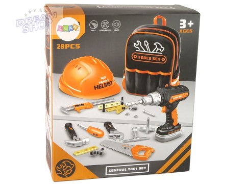 Zestaw Majsterkowicza w Plecaku Kask Narzędzia Pomarańczowy Zestaw Majsterkowicza w Plecaku Kask Narzędzia Pomarańczowy