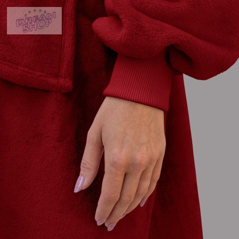 Bluzair Koco Bluza Oversize z Kapturem Bordowa 4w1 Bluzair Koco Bluza Oversize z Kapturem Bordowa 4w1