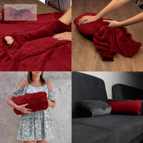 Bluzair Koco Bluza Oversize z Kapturem Bordowa 4w1 Bluzair Koco Bluza Oversize z Kapturem Bordowa 4w1