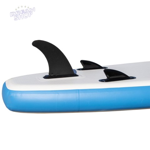 Deska do pływania Sup nadmuchiwana 300x76x15cm 135kg niebieska Deska do pływania Sup nadmuchiwana 300x76x15cm 135kg niebieska