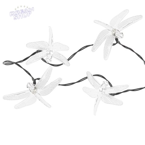 Lampki ogrodowe solarne ważki 6,5m 30LED multikolor Lampki ogrodowe solarne ważki 6,5m 30LED multikolor