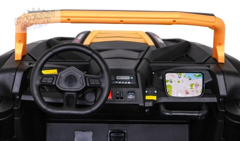 Buggy ATV Strong Racing dla 2 dzieci Biały + Silnik bezszczotkowy + Pompowane koła + Audio LED Buggy ATV Strong Racing dla 2 dzieci Biały + Silnik bezszczotkowy + Pompowane koła + Audio LED