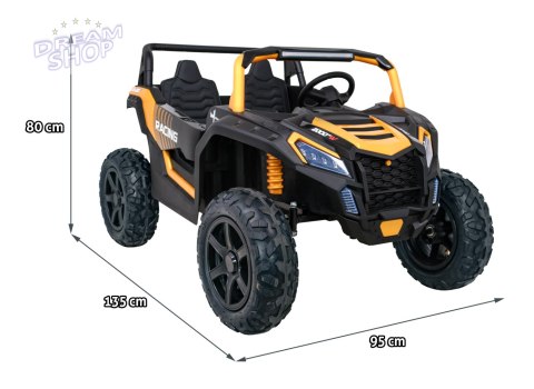 Buggy ATV Strong Racing dla 2 dzieci Biały + Silnik bezszczotkowy + Pompowane koła + Audio LED Buggy ATV Strong Racing dla 2 dzieci Biały + Silnik bezszczotkowy + Pompowane koła + Audio LED