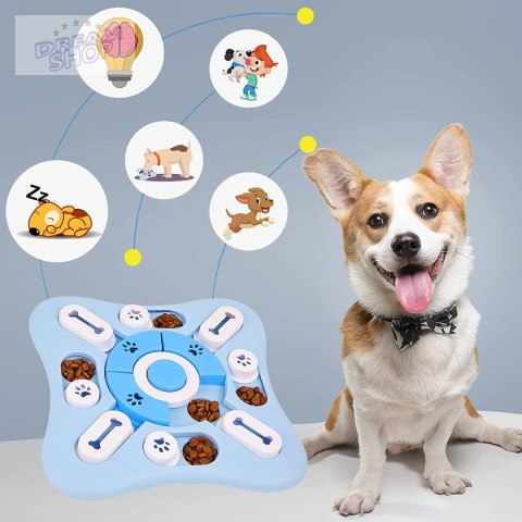 Puzzle dla psa gra zabawka PONGO niebieski Puzzle dla psa gra zabawka PONGO niebieski