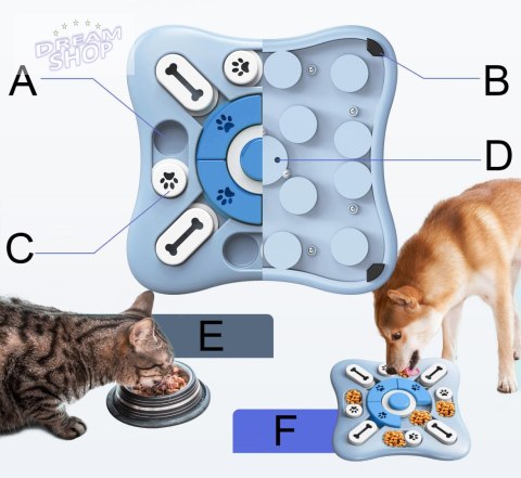 Puzzle dla psa gra zabawka PONGO niebieski Puzzle dla psa gra zabawka PONGO niebieski