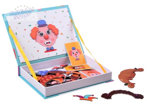 Puzzle magnetyczne Twarze wesołe buźki 55el ZA4409 Puzzle magnetyczne Twarze wesołe buźki 55el ZA4409