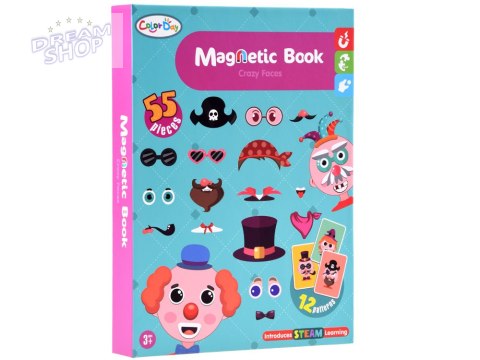 Puzzle magnetyczne Twarze wesołe buźki 55el ZA4409 Puzzle magnetyczne Twarze wesołe buźki 55el ZA4409