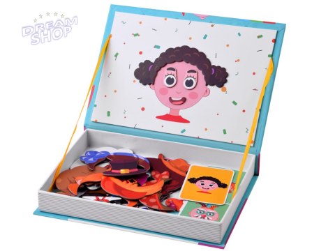 Puzzle magnetyczne Twarze wesołe buźki 55el ZA4409 Puzzle magnetyczne Twarze wesołe buźki 55el ZA4409