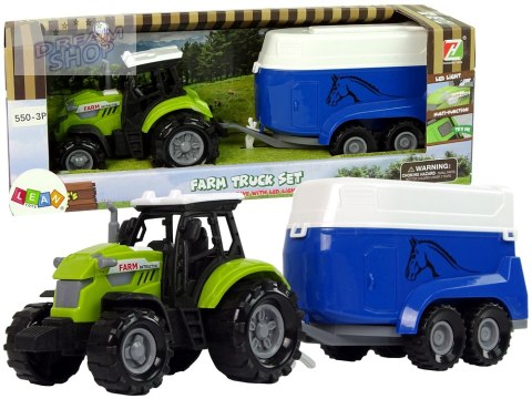 Traktor z Przyczepka Dla Konia Dźwięk Zielony Farma Traktor z Przyczepka Dla Konia Dźwięk Zielony Farma