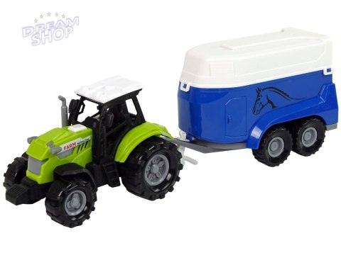 Traktor z Przyczepka Dla Konia Dźwięk Zielony Farma Traktor z Przyczepka Dla Konia Dźwięk Zielony Farma