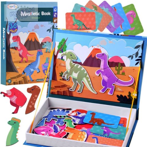 Układanka Puzzle magnetyczne Dinozaur 36el ZA4408 Układanka Puzzle magnetyczne Dinozaur 36el ZA4408