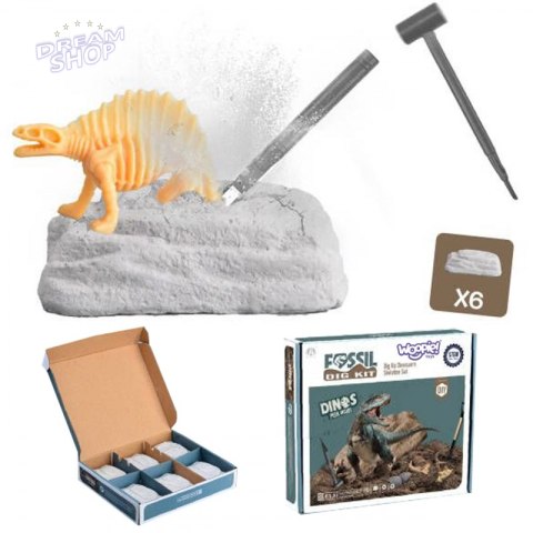 WOOPIE Wykopalisko 6w1 Dinozaur Szkielet Mały Archeolog WOOPIE Wykopalisko 6w1 Dinozaur Szkielet Mały Archeolog