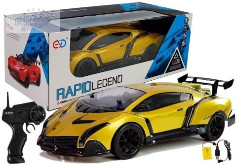Zdalnie sterowane Sportowe Autko 1:10 Złote R/C Zdalnie sterowane Sportowe Autko 1:10 Złote R/C
