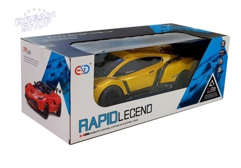 Zdalnie sterowane Sportowe Autko 1:10 Złote R/C Zdalnie sterowane Sportowe Autko 1:10 Złote R/C