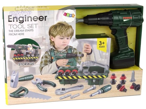 Zestaw Majsterkowicza Organizer Wkrętarka Na Baterie Zielony Zestaw Majsterkowicza Organizer Wkrętarka Na Baterie Zielony