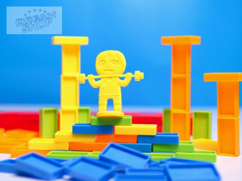 Układanka Domino z pociągiem + dźwięk 80el czerwon
