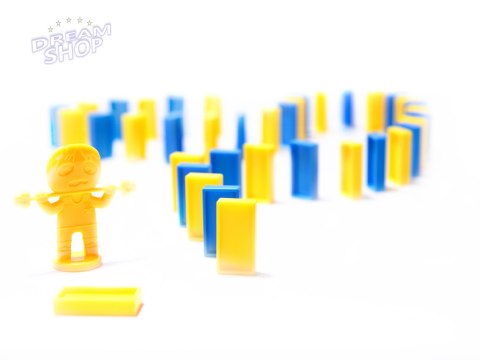 Układanka Domino z pociągiem + dźwięk 80el czerwon