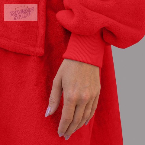 Bluzair Koco Bluza Oversize Kapturem Czerwona 4w1 Bluzair Koco Bluza Oversize Kapturem Czerwona 4w1
