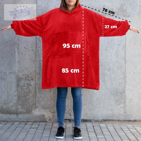Bluzair Koco Bluza Oversize Kapturem Czerwona 4w1 Bluzair Koco Bluza Oversize Kapturem Czerwona 4w1