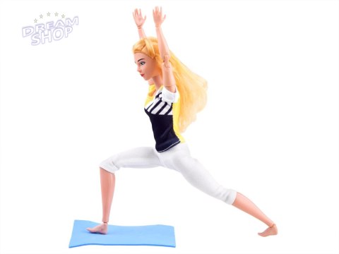 Lalka gimnastyczka ćwiczy joga fitness 30cm ZA4460 Lalka gimnastyczka ćwiczy joga fitness 30cm ZA4460