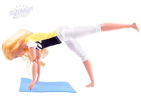Lalka gimnastyczka ćwiczy joga fitness 30cm ZA4460 Lalka gimnastyczka ćwiczy joga fitness 30cm ZA4460
