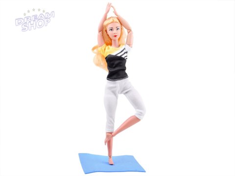 Lalka gimnastyczka ćwiczy joga fitness 30cm ZA4460 Lalka gimnastyczka ćwiczy joga fitness 30cm ZA4460