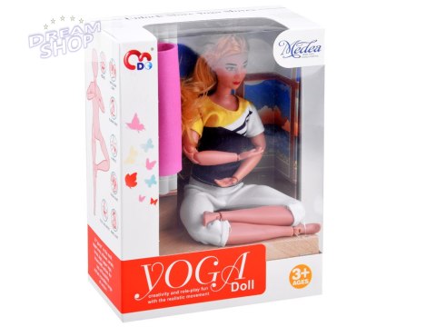 Lalka gimnastyczka ćwiczy joga fitness 30cm ZA4460 Lalka gimnastyczka ćwiczy joga fitness 30cm ZA4460