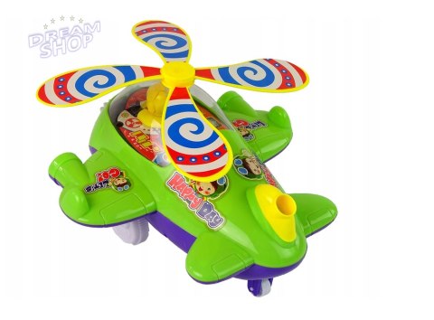 Samolot Pchacz Dzwonek Kij Pilot Zielony Samolot Pchacz Dzwonek Kij Pilot Zielony