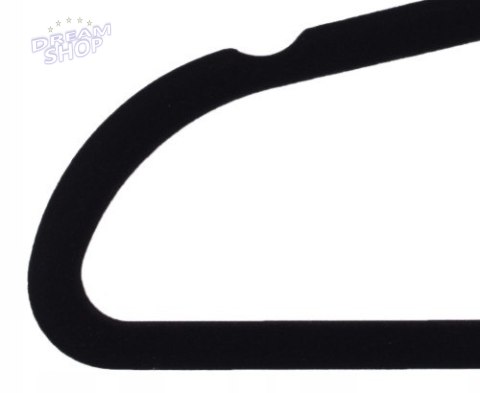 Wieszak welurowy Maxi komplet 20 sztuk - czarny Wieszak welurowy Maxi komplet 20 sztuk - czarny