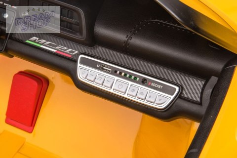 Auto Na Akumulator Maserati MC20 Żółte Auto Na Akumulator Maserati MC20 Żółte