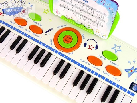 Elektryczne Pianino Keyboard Dla Dzieci Niebieski Nuty USB MP3 Elektryczne Pianino Keyboard Dla Dzieci Niebieski Nuty USB MP3