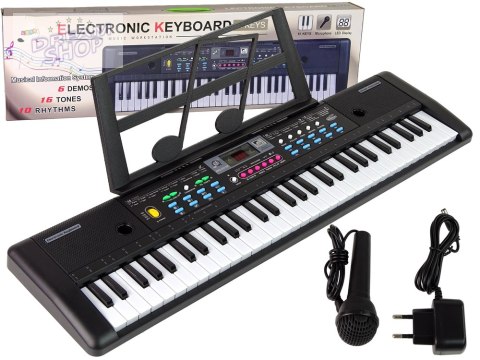 Keyboard MQ-6112 Mikrofon Uchwyt Na Nuty 61 Klawiszy Keyboard MQ-6112 Mikrofon Uchwyt Na Nuty 61 Klawiszy