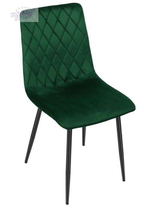 Krzesło aksamitne DEXTER ciemnozielone velvet Krzesło aksamitne DEXTER ciemnozielone velvet