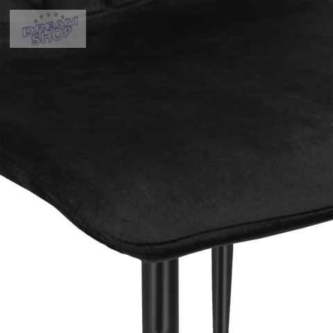 Krzesło aksamitne DEXTER czarne velvet Krzesło aksamitne DEXTER czarne velvet