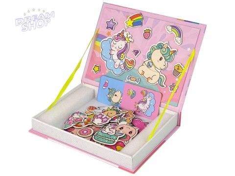Magnetyczna Układanka Książka Jednorożce Puzzle Karty Magnetyczna Układanka Książka Jednorożce Puzzle Karty