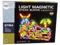 Świecąca Zjeżdżalnia Dla Kulek Klocki Magnetyczne 128 Elementów