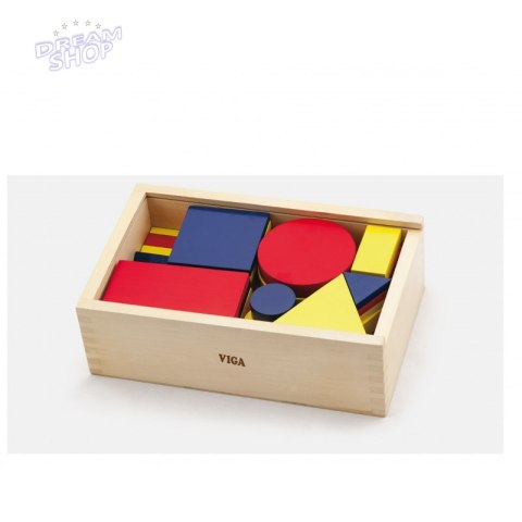 Drewniane Klocki logiczne Figury geometryczne Viga Toys Drewniane Klocki logiczne Figury geometryczne Viga Toys