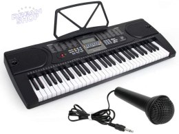 Keyboard Organy 61 Klawiszy Zasilacz Mikrofon MK-2106