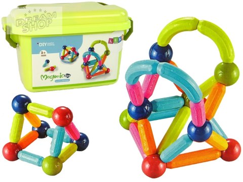 Klocki Magnetyczne Konstrukcyjne Edukacyjne Kuferek 68 Elementów Klocki Magnetyczne Konstrukcyjne Edukacyjne Kuferek 68 Elementów