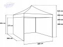 Pawilon handlowy ekspresowy 3x3 m biały 3 ściany