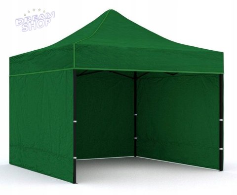 Pawilon handlowy ekspresowy 3x3 m zielony 3 ściany Pawilon handlowy ekspresowy 3x3 m zielony 3 ściany