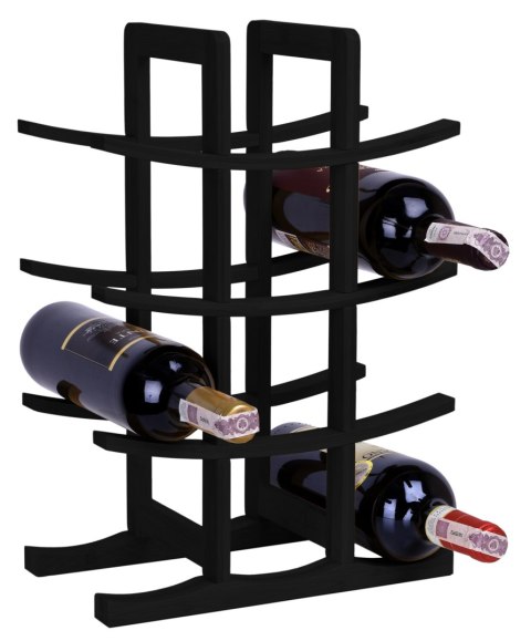 Stojak na wino bambusowy TODGAR czarny